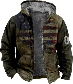 XIAXOGOOL Winter Jackets Big Tall Mens Full Zip Fleece Sweatshirt Flannel Sherpa Lined Shirt Jacket Plaid Cotton Hoodies Coat