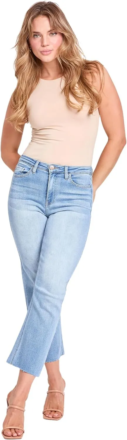 YMI Women's Cropped Straight Leg Jeans