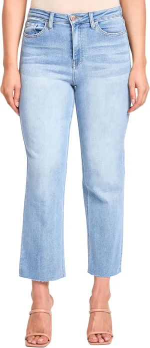 YMI Women's Cropped Straight Leg Jeans
