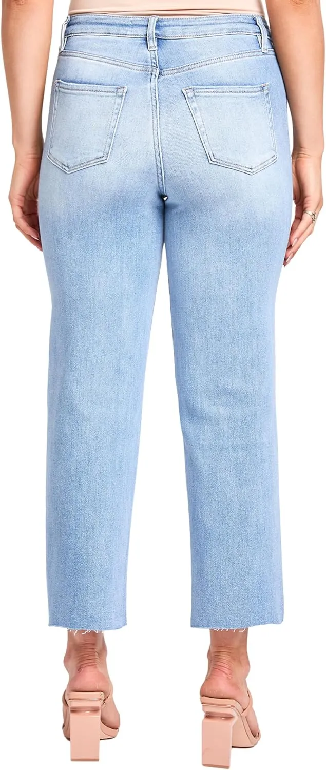 YMI Women's Cropped Straight Leg Jeans