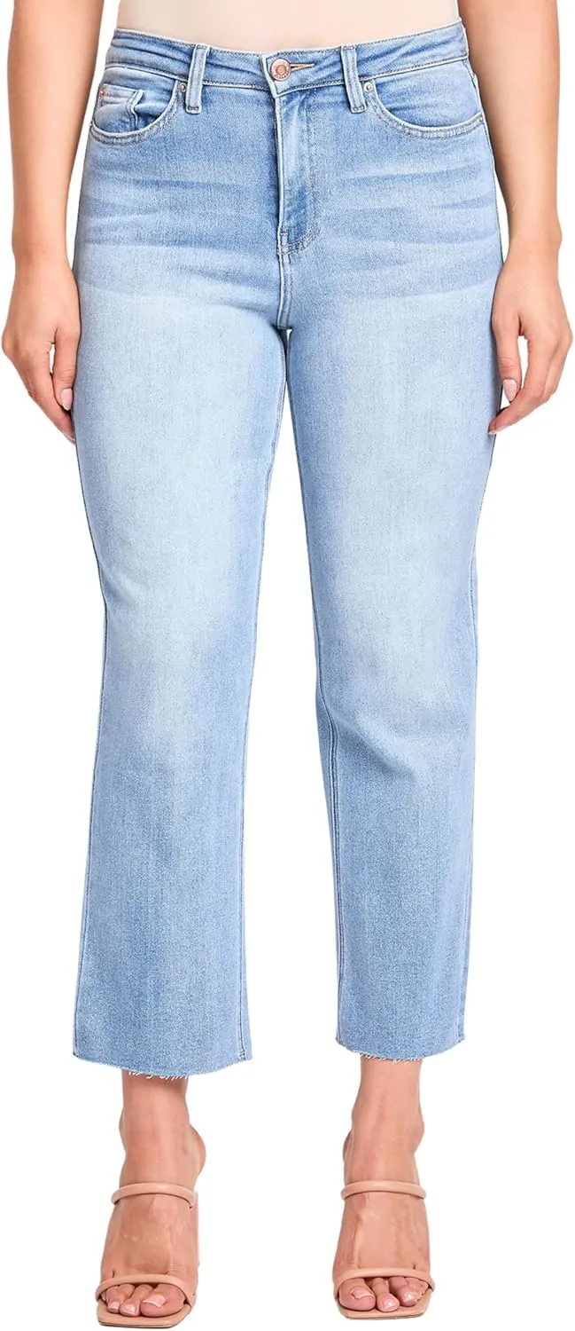 YMI Women's Cropped Straight Leg Jeans