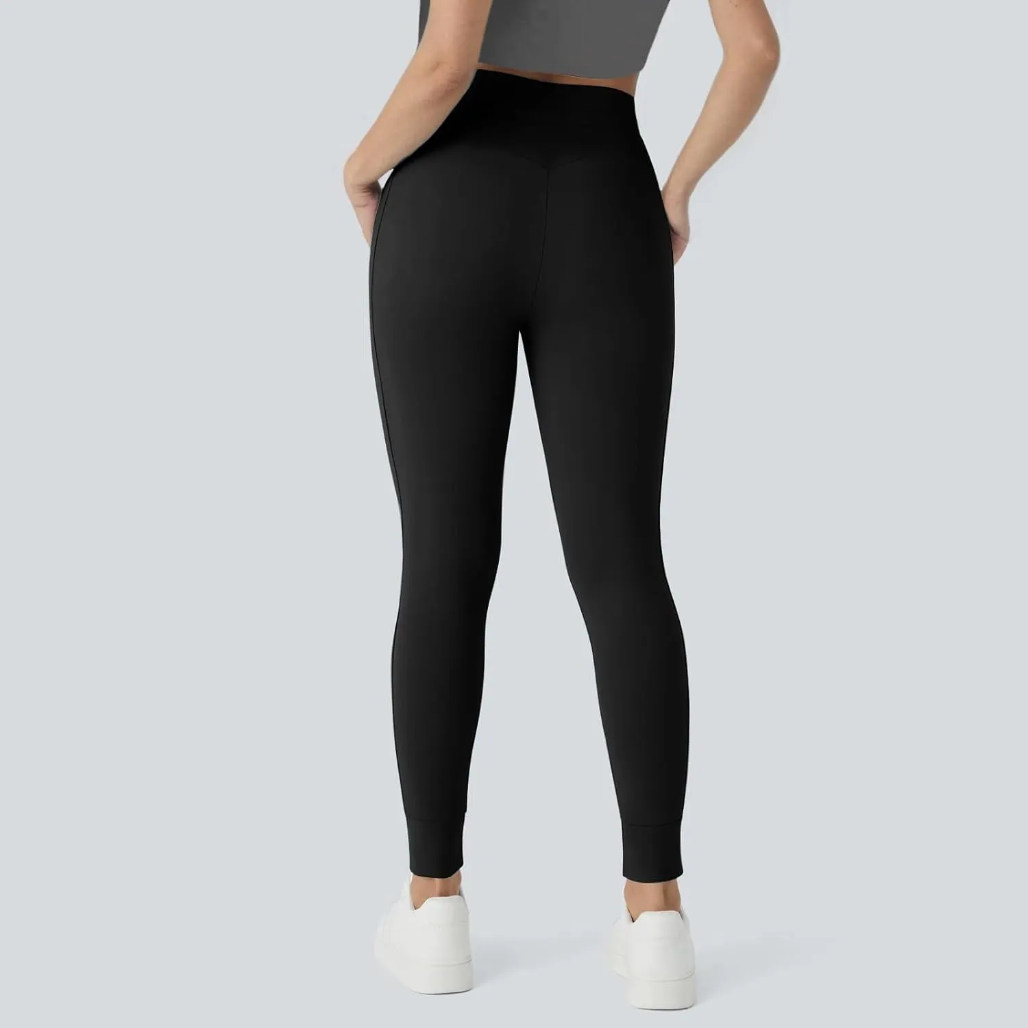 Yoga Pants Women Drawstring Elastic High Waisted Tummy Control Joggers with Pockets Comfy Stretch Athletic Leggings
