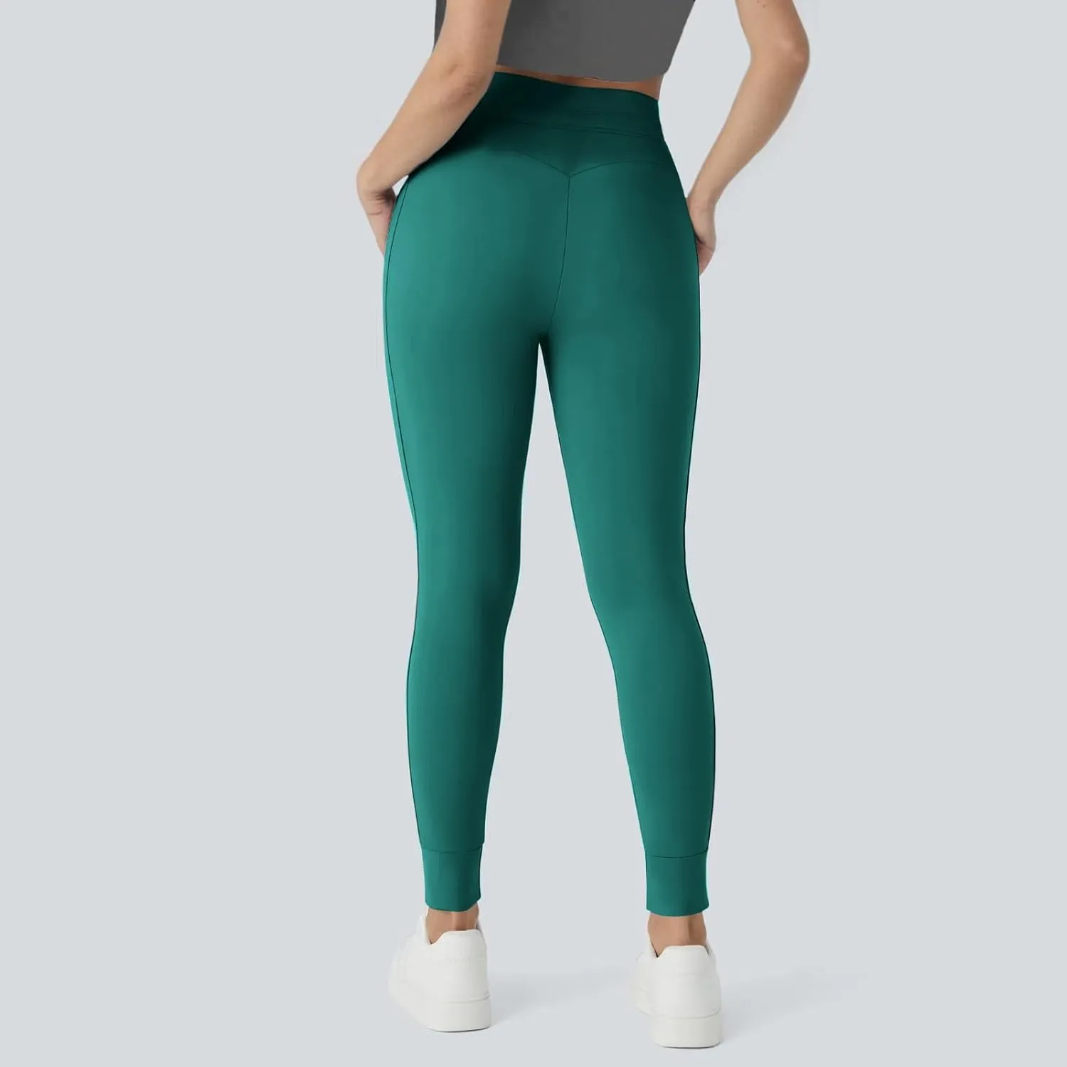 Yoga Pants Women Drawstring Elastic High Waisted Tummy Control Joggers with Pockets Comfy Stretch Athletic Leggings