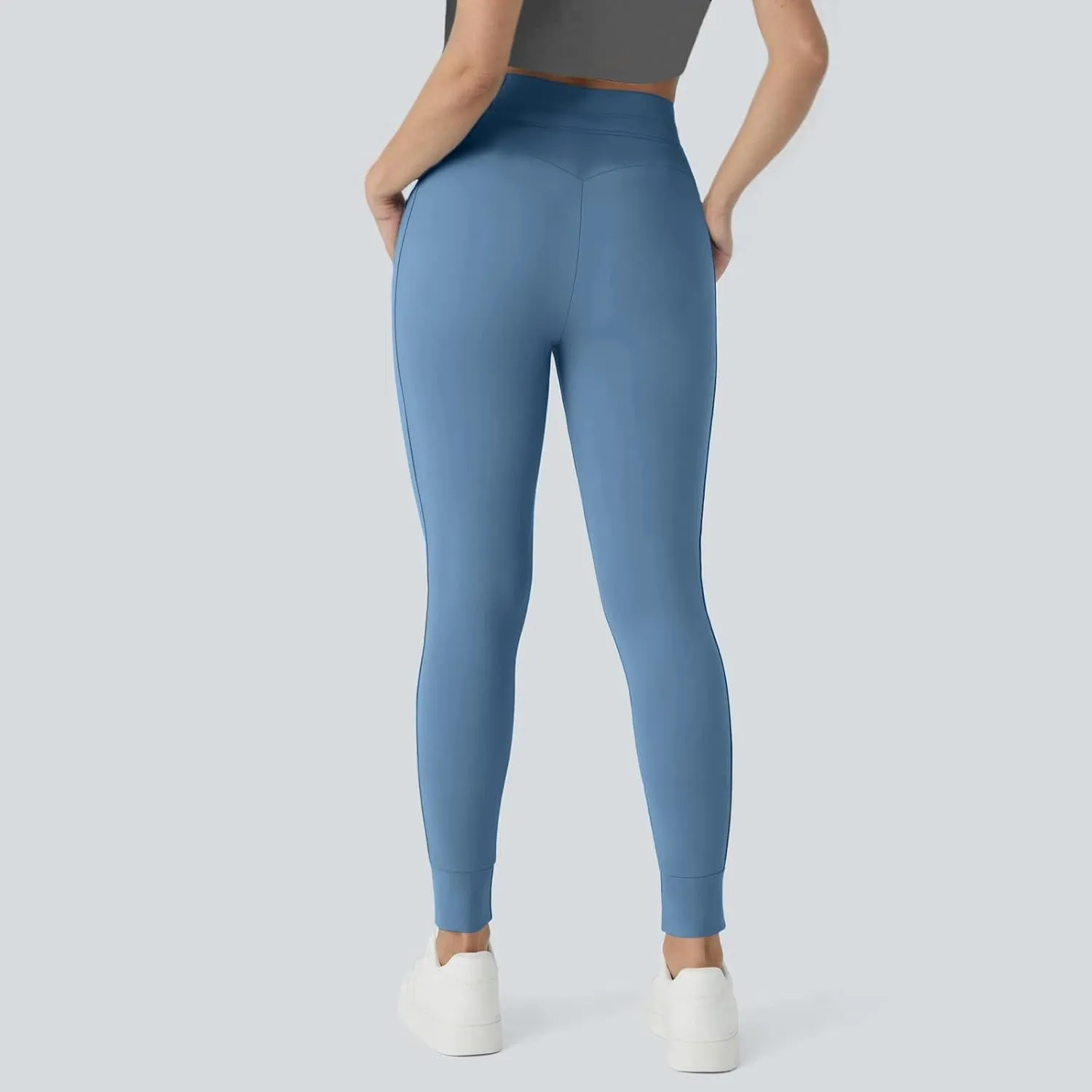Yoga Pants Women Drawstring Elastic High Waisted Tummy Control Joggers with Pockets Comfy Stretch Athletic Leggings