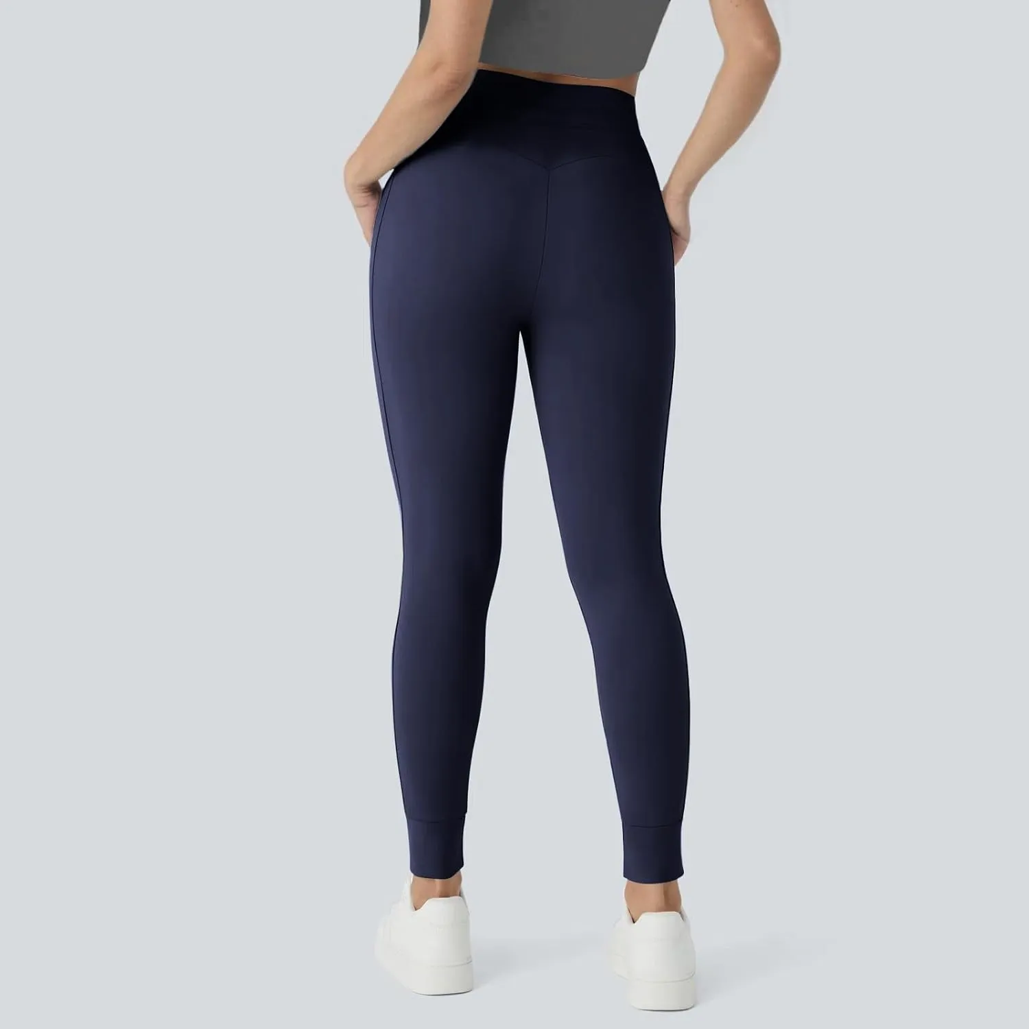 Yoga Pants Women Drawstring Elastic High Waisted Tummy Control Joggers with Pockets Comfy Stretch Athletic Leggings