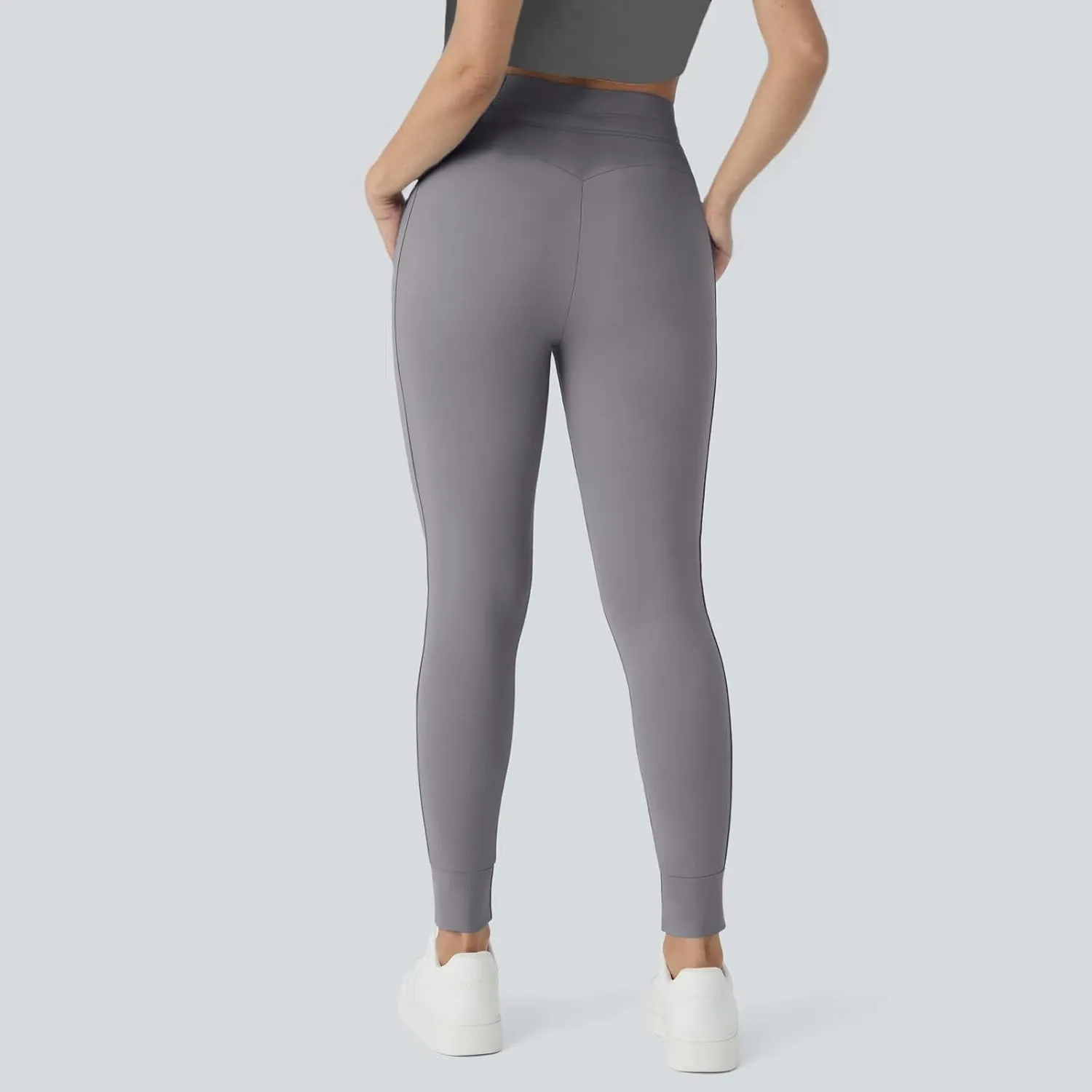 Yoga Pants Women Drawstring Elastic High Waisted Tummy Control Joggers with Pockets Comfy Stretch Athletic Leggings