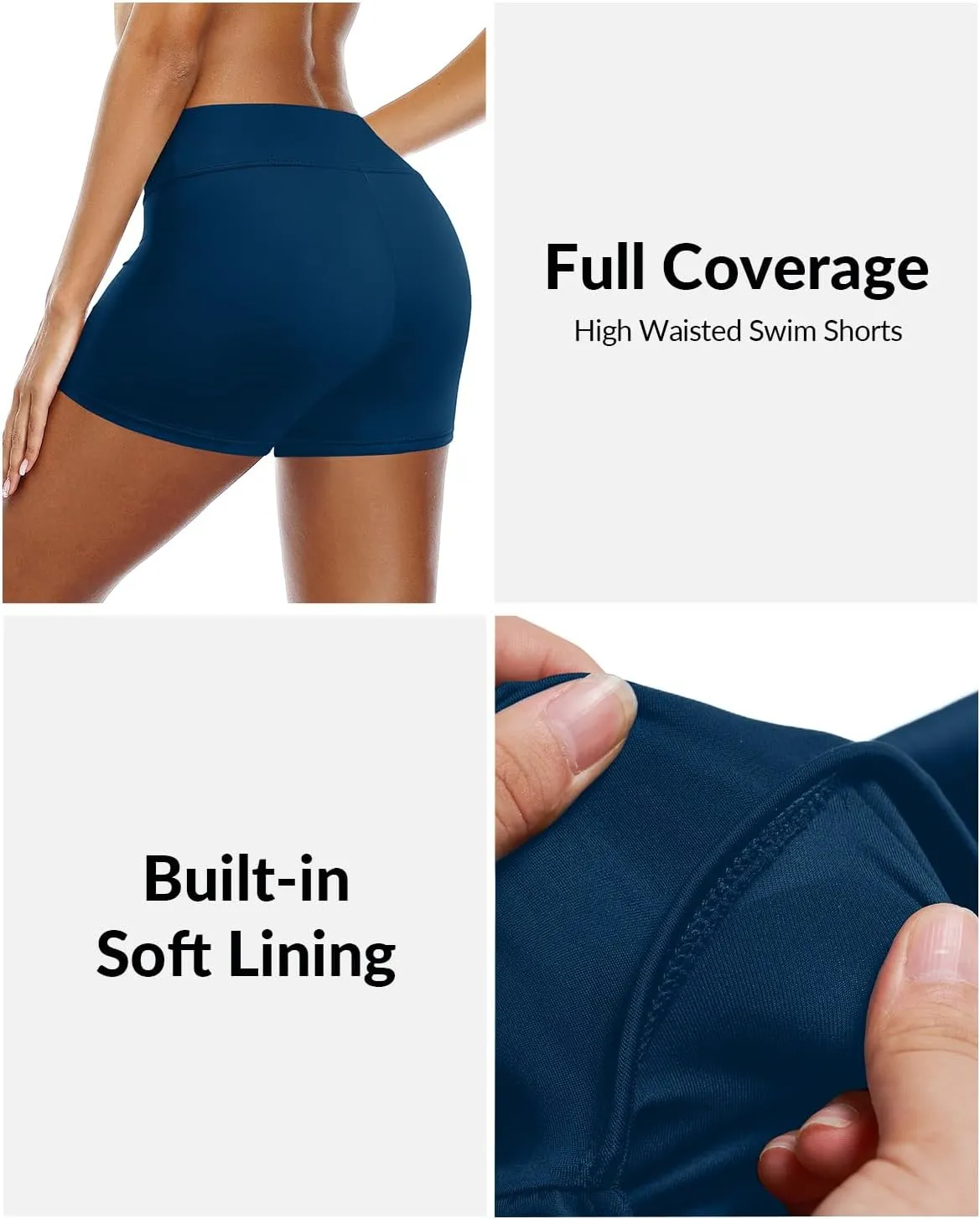 Yonique Womens Swim Shorts Bathing Suits Bottoms Swimsuit Bottoms(Available in Plus)