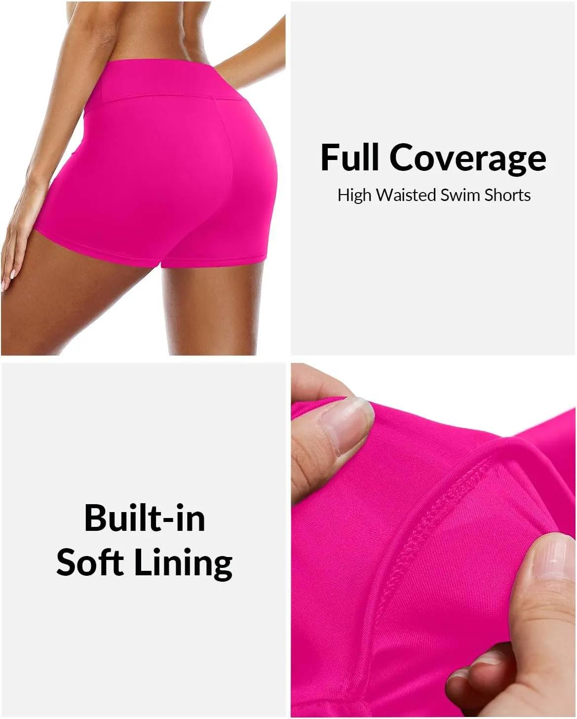 Yonique Womens Swim Shorts Bathing Suits Bottoms Swimsuit Bottoms(Available in Plus)